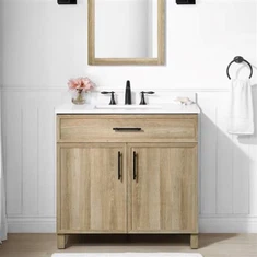 Luonnonpuun ravistin kylpyhuone turhamaisuus